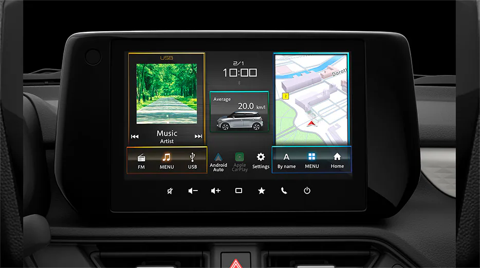 9-inčni multimedijski zaslon modela Suzuki Swift